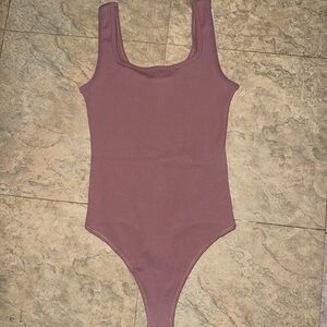 Abercrombie & Fitch Dusty Pink Ribbed Bodysuit